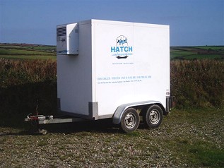 View showing the refrigeration unit & hitch