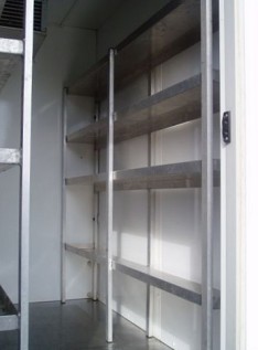 View of the inside of a trailer